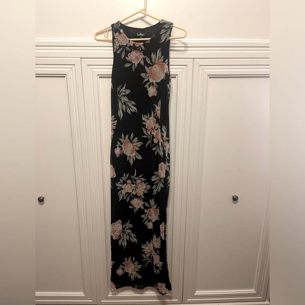 Sweet Life Black Floral Print Bodycon Maxi